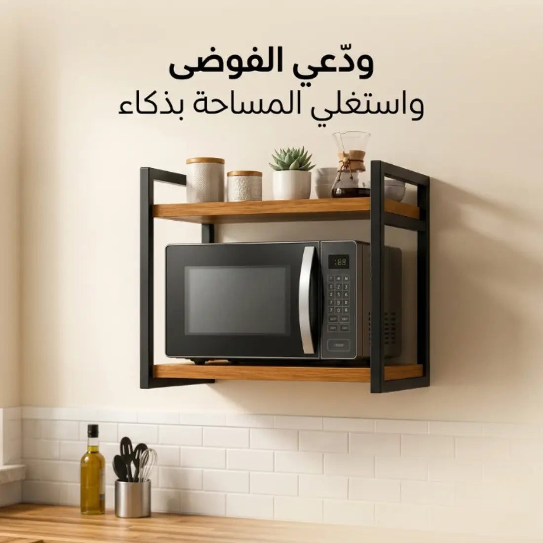Étagère Murale pour Gain de Place pour Cuisine