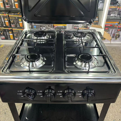 Cuisinière à gaz 4 brûleurs avec support