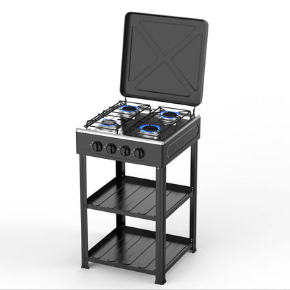 Cuisinière à gaz 4 brûleurs avec support