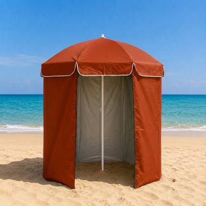 Parasol de plage avec abri intégré