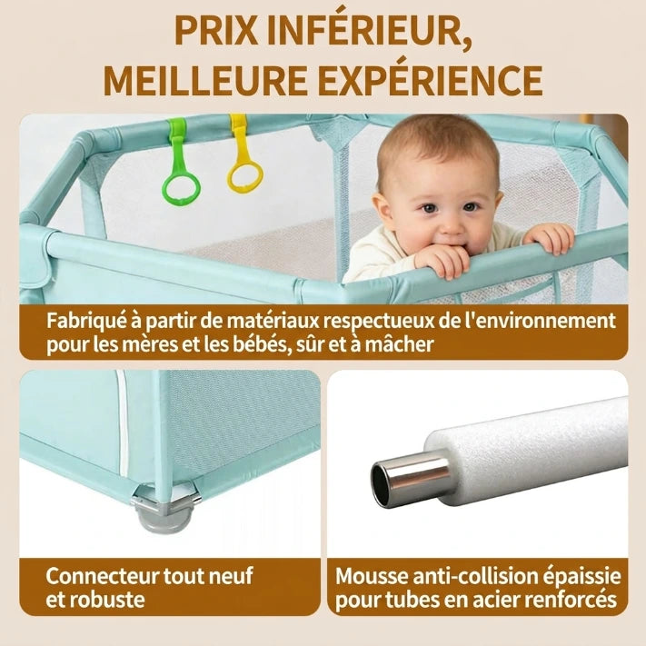 Parc de jeu pliable hexagonal pour enfants
