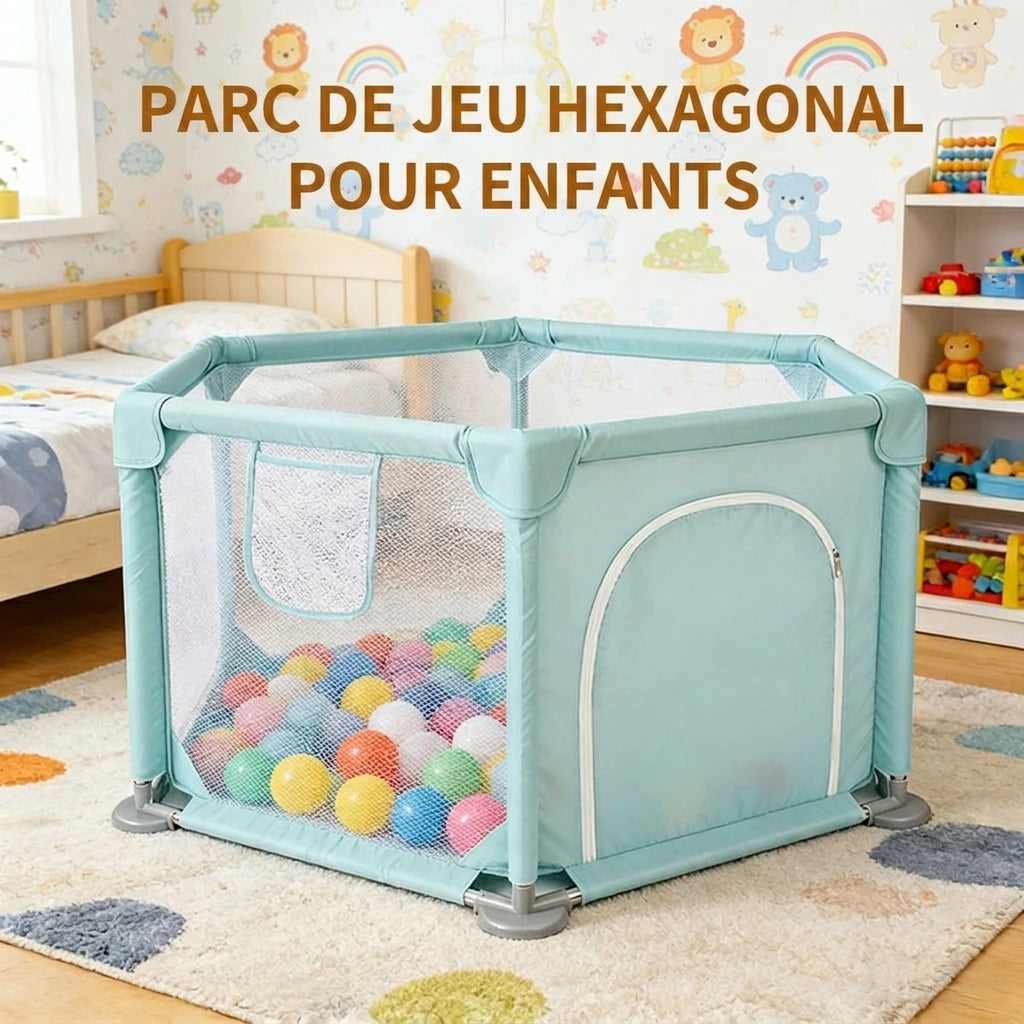 Parc de jeu pliable hexagonal pour enfants